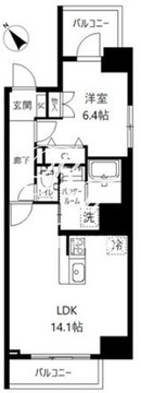 アクア北品川 601 間取り図