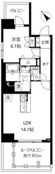 アクア北品川 402 間取り図
