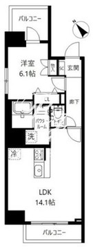 アクア北品川 602 間取り図