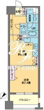 パークキューブ日本橋水天宮 1102 間取り図
