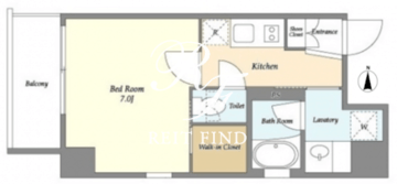 バウスフラッツ住吉 301 間取り図