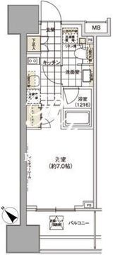 パークハビオ武蔵小山 204 間取り図