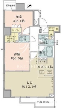 ザ・パークワンズ目黒不動前 510 間取り図