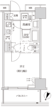 パークハビオ渋谷本町レジデンス 905 間取り図