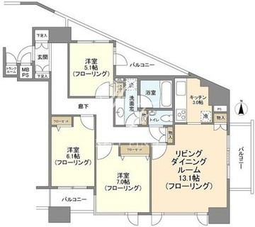 HF白金高輪レジデンス 601 間取り図