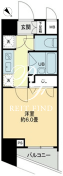 クロスレジデンス蒲田 317 間取り図