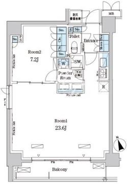 パークアクシス日本橋兜町 204 間取り図
