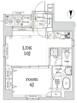 ログ銀座東 204 間取り図