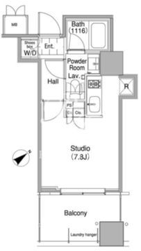 コンフォリア東池袋ウエスト 307 間取り図