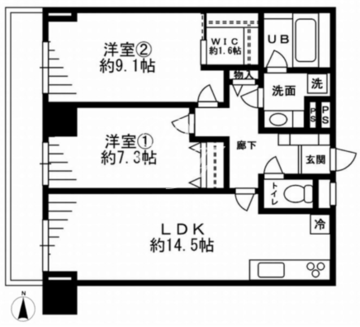 レジディア目白 708 間取り図