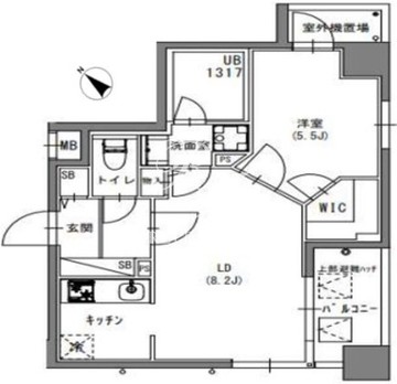 エスレジデンス押上ブロッサム 101 間取り図