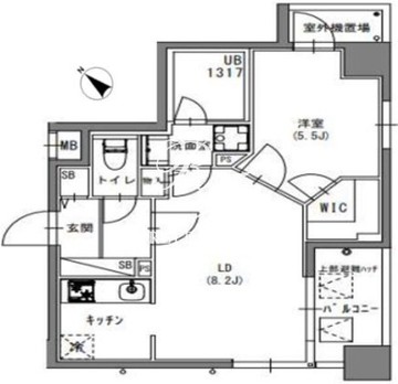 エスレジデンス押上ブロッサム 301 間取り図
