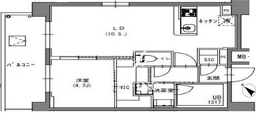 エスレジデンス押上ブロッサム 804 間取り図
