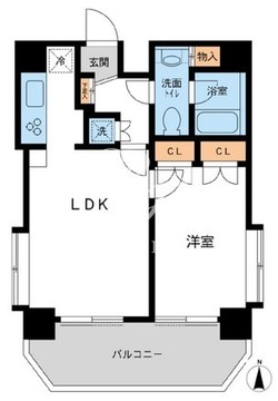 スペーシア池尻大橋 1002 間取り図