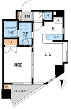 スペーシア池尻大橋 801 間取り図