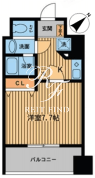 プライムアーバン門前仲町 1006 間取り図