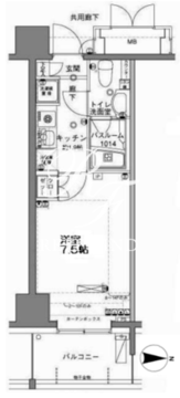 ＭＦＰＲコート木場公園 521 間取り図