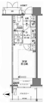 ＭＦＰＲコート木場公園 509 間取り図