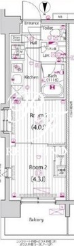 ガーラ・グランディ深川住吉 404 間取り図