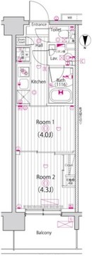 ガーラ・グランディ深川住吉 606 間取り図