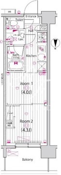 ガーラ・グランディ深川住吉 1203 間取り図