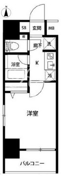 ルクレ錦糸町 1003 間取り図