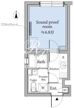 アスティーレスタジオ経堂 303 間取り図