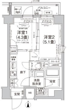 ルフレプレミアム町屋 402 間取り図