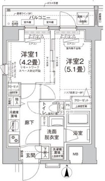 ルフレプレミアム町屋 203 間取り図