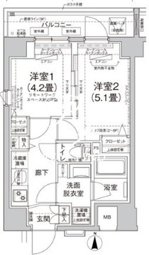 ルフレプレミアム町屋 403 間取り図