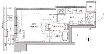 ティモーネプレミアムノルド亀戸 202 間取り図