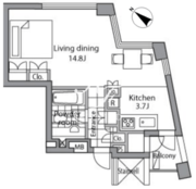 レジディアタワー乃木坂 504 間取り図