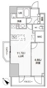 シーズンフラッツ柿の木坂 701 間取り図