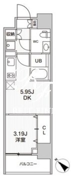 シーズンフラッツ柿の木坂 702 間取り図