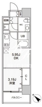 シーズンフラッツ柿の木坂 802 間取り図