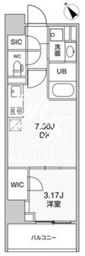 シーズンフラッツ柿の木坂 805 間取り図