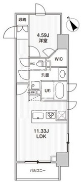 シーズンフラッツ柿の木坂 206 間取り図