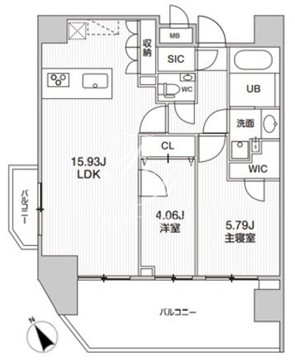 シーズンフラッツ柿の木坂 1001 間取り図
