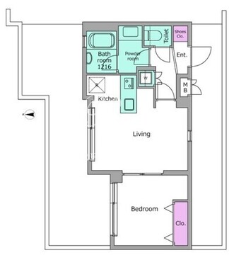 レジディア笹塚 410 間取り図