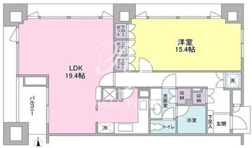 愛宕ビューアパートメント 1601 間取り図
