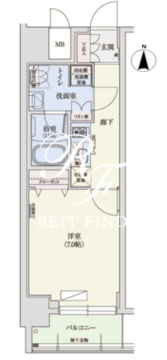 アーバネックス秋葉原イースト 603 間取り図