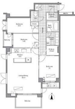 レジディア御殿山 305 間取り図