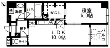 レジディア日本橋浜町 703 間取り図