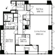 パークキューブ目黒タワー 1902 間取り図