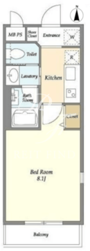 リーブルグラント都立大学 106 間取り図