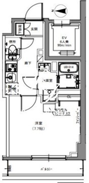 エスレジデンス両国緑 502 間取り図