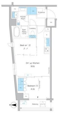 プレディアコート西池袋 404 間取り図