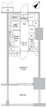 コンフォリア渋谷ウエスト 402 間取り図