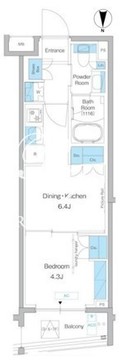 プレディアコート西池袋 305 間取り図