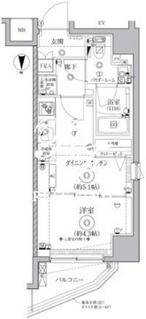 クオリタス門前仲町 601 間取り図